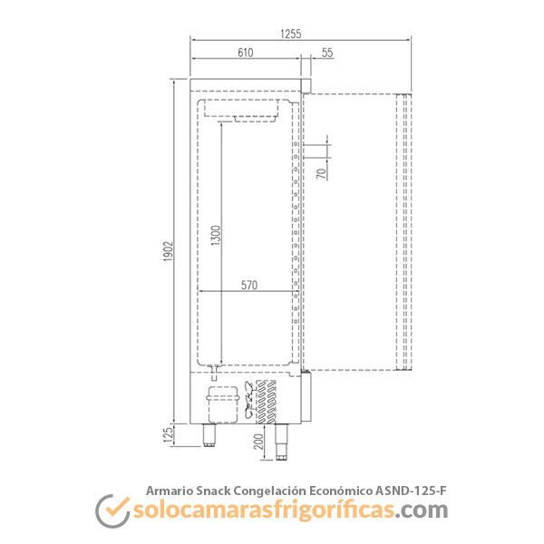 Armario Congelación Snack Económico ASND 125 F