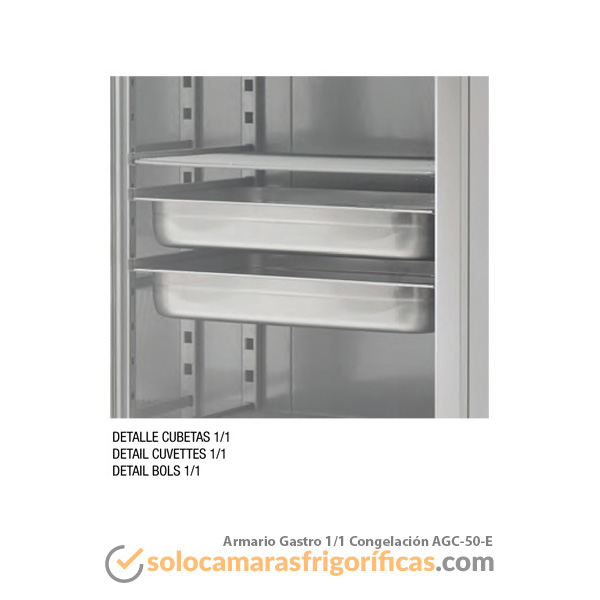 Detalles Armario Congelador GASTRO AGC 50 E