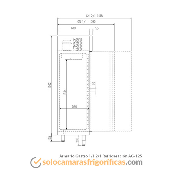 Ficha Técnica Armario Refrigeración GASTRO AG 125
