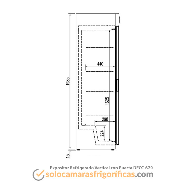Armario Refrigerado Expositor Vertical Puerta DECC 620