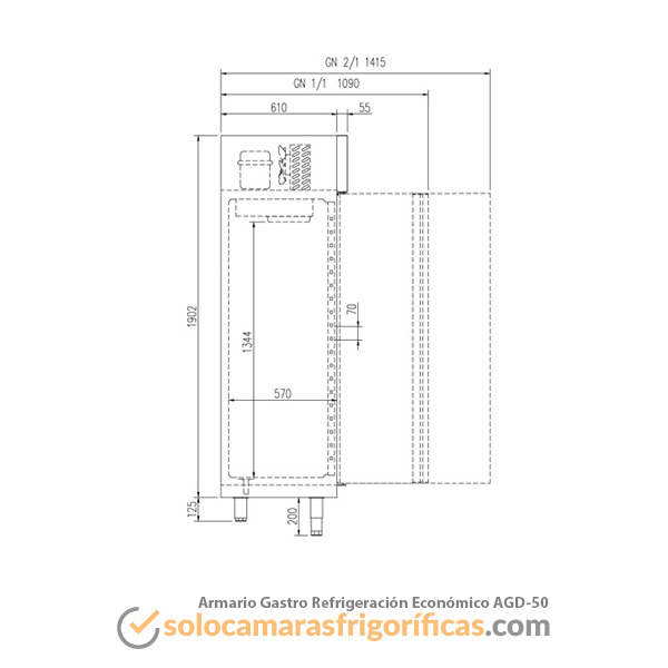 Ficha Técnica Armario Refrigerado Gastro Económico AGD 50