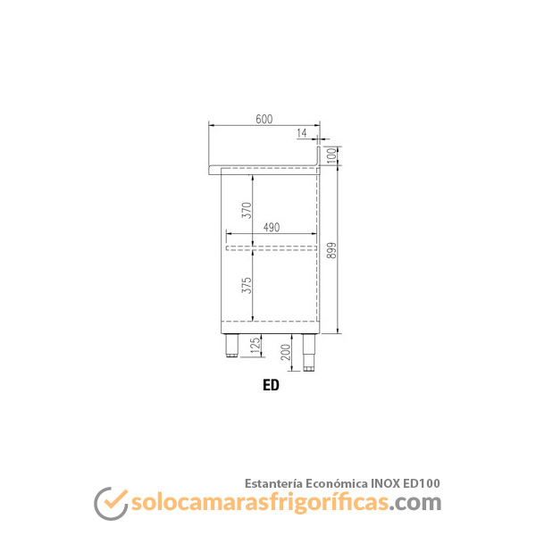 Estantería Económica INOX ED100 Ficha Técnica Estantería Económica INOX ED100