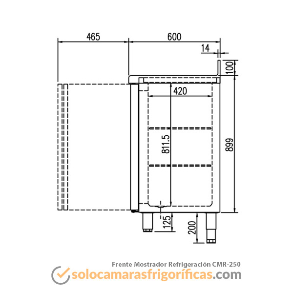 Ficha Técnica Frente Mostrador Refrigeración - CMR-250