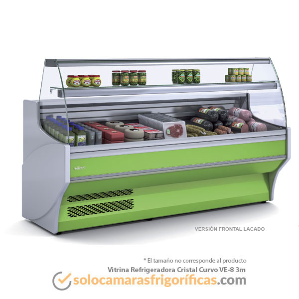 Vitrina Expositora Refrigerada Cristal Curvo VE8 3m Vitrina Expositora Refrigerada Cristal Curvo VE8 3m
