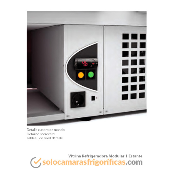Detalles Vitrina Expositora Refrigerada Modular 1 Estantes