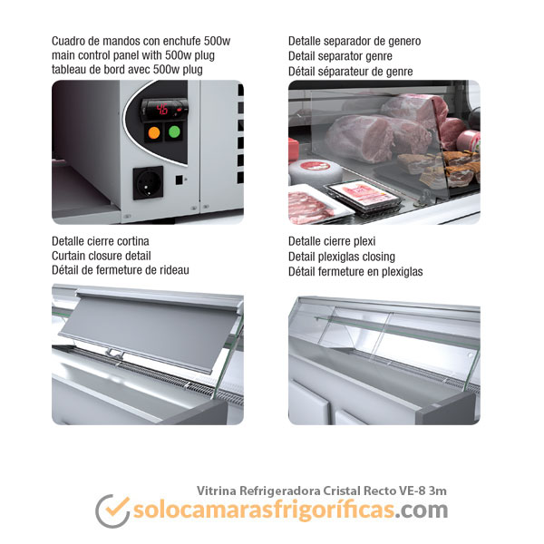 Complementos Vitrina Expositora Refrigerada VE8 3m