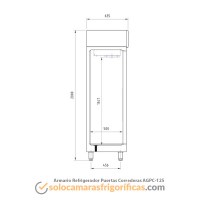 Ficha Técnica Armario Refrigerado Puertas Correderas AGPC 125