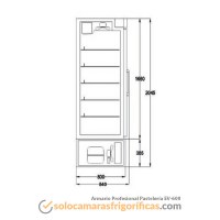 Ficha Técnica Armario Expositor Refrigerado Profesional Pastelería EV 600