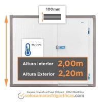 Cámara Frigorífica Congelador KIDE - 140x140x200cm (Panel 100mm - Detalles)
